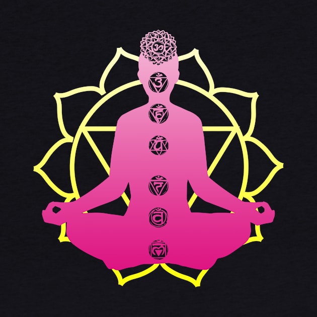 Meditation Chakras Yoga Om Zen Buddhism by Foxxy Merch